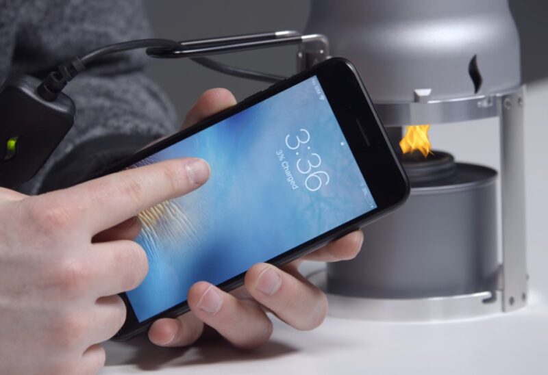 Fire-Powered Cellphone Charger