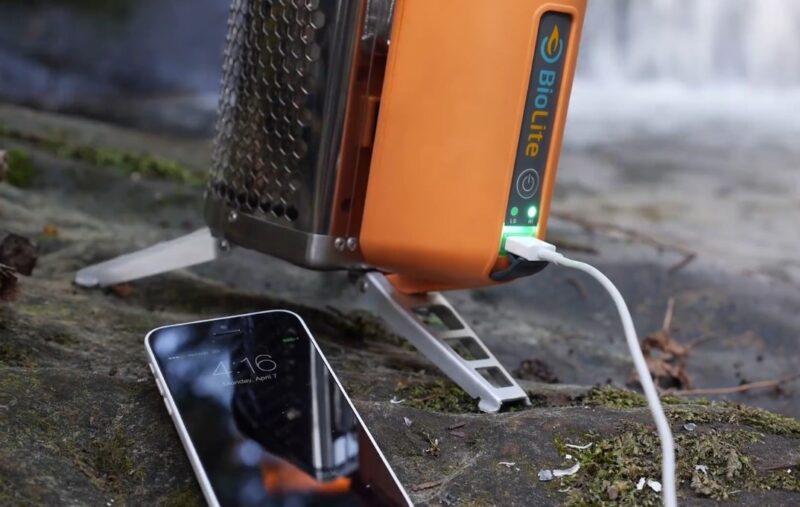 Fire-Powered Cellphone Charger